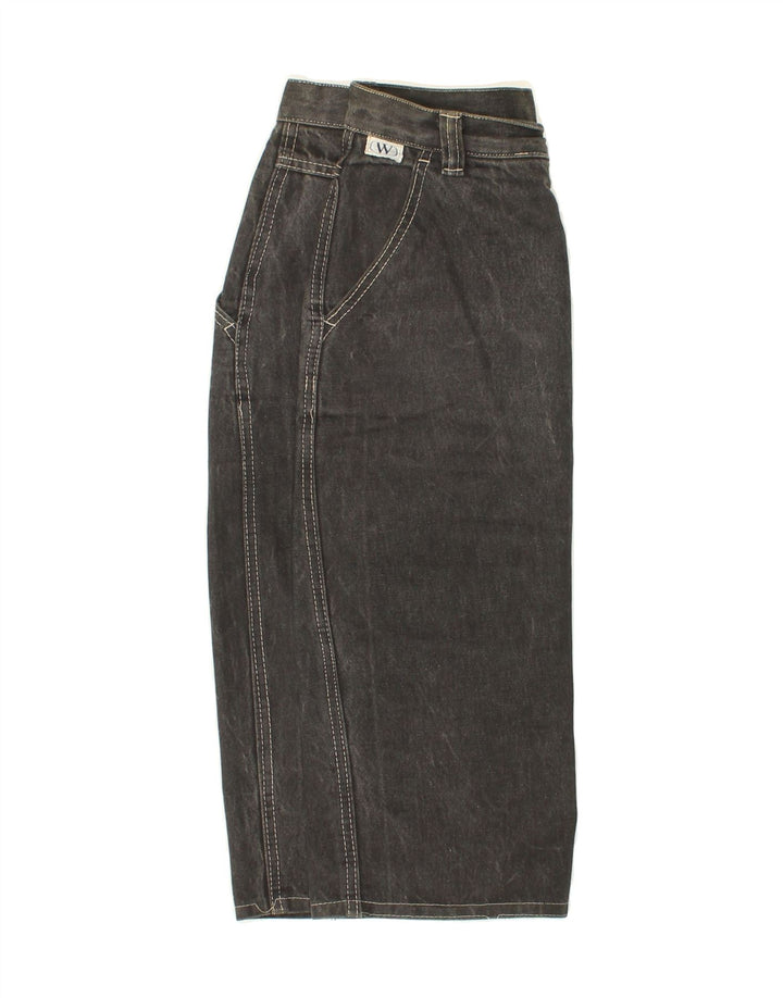 VINTAGE Womens Denim Skirt W30 Medium Grey Cotton Vintage Vintage and Second-Hand Vintage from Messina Hembry 