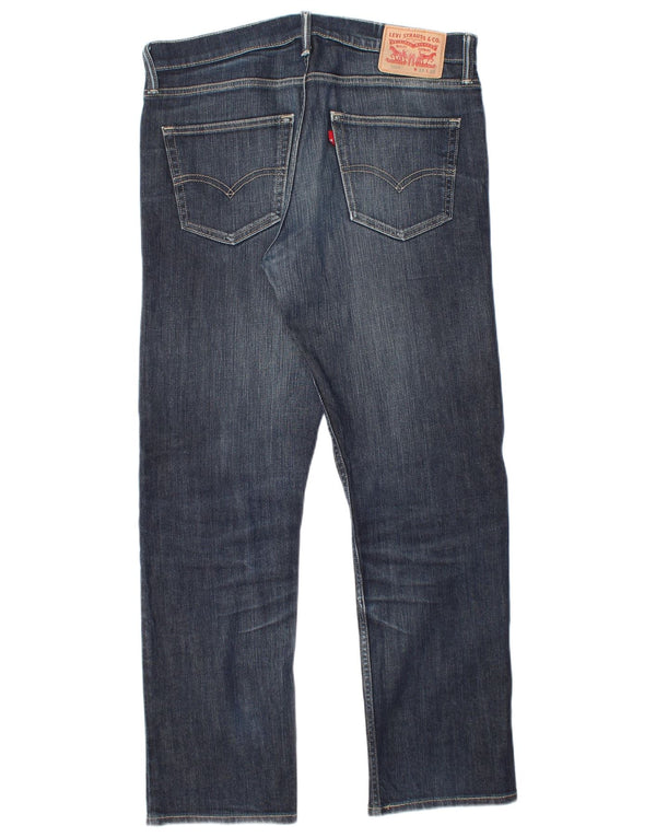 Levi's Mens 504 Straight Jeans W32 L32 Navy Blue Cotton