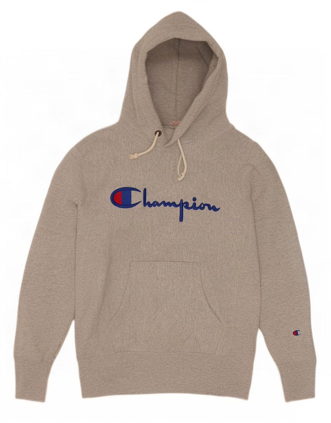Ανδρικό Champion Reverse Weave Graphic Hoodie Jumper Μεσαίο γκρι βαμβακερό