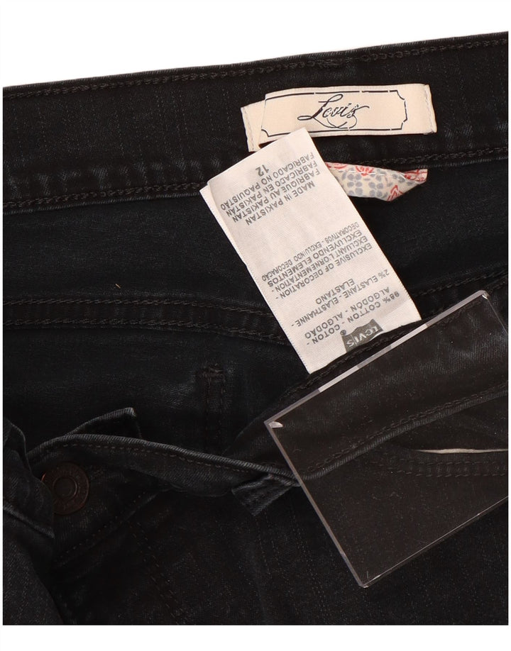 Γυναικείο ψηλόμεσο Capri Τζιν Levi's US 12 Large W30 L19 Γκρι βαμβακερό