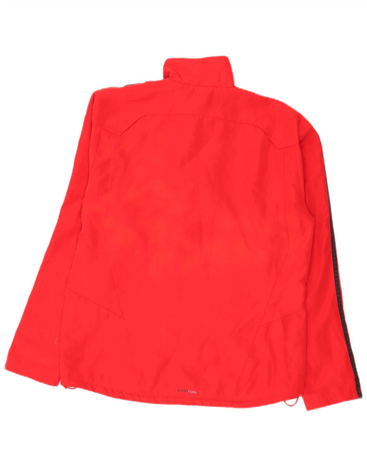 Adidas Ανδρικό Climacool Rain Jacket UK 40 Large Red Colourblock Polyester