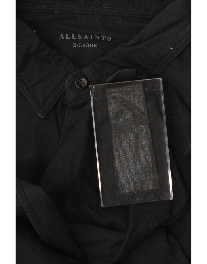 Ανδρικό πουκάμισο ALL SAINTS XL Μαύρο βαμβακερό