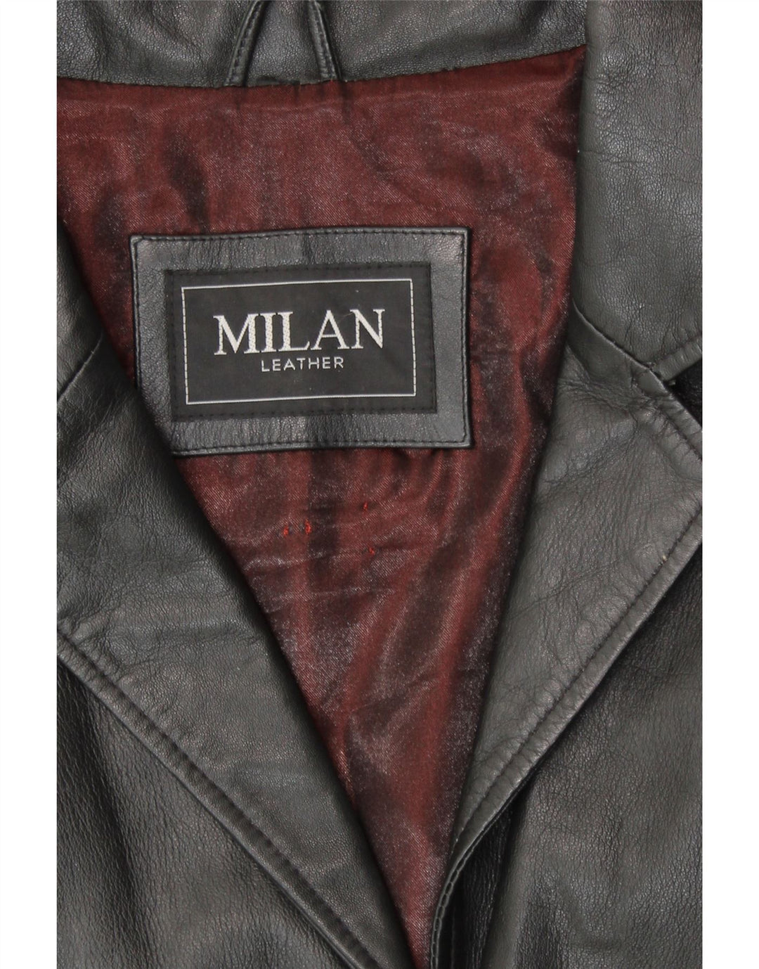 MILAN Γυναικείο Δερμάτινο Παλτό UK 18 XL Μαύρο Δερμάτινο