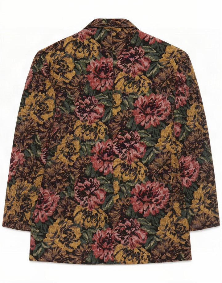 Vintage γυναικείο σακάκι 2 κουμπιών UK 12 Medium Πολύχρωμο Floral