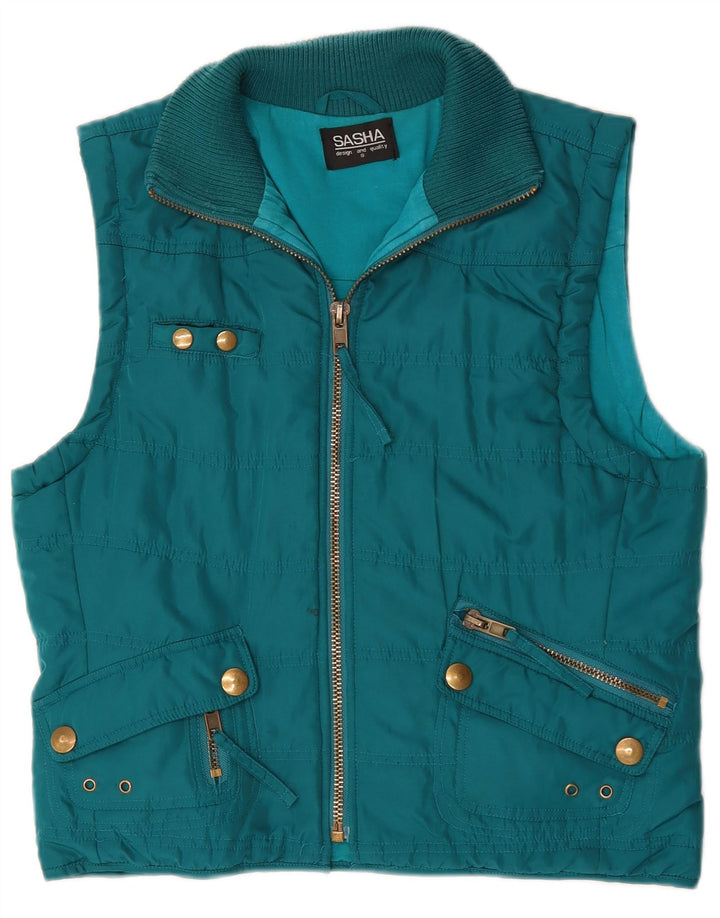 SASHA Γυναικείο Oversized padded Gilet UK 8 Small Blue Polyester