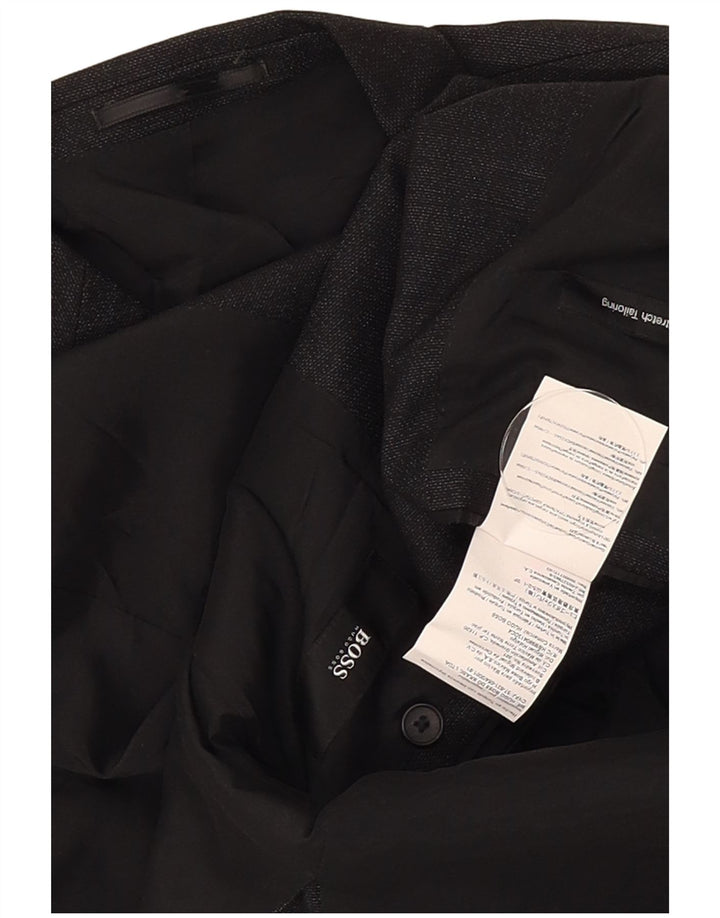 Ανδρικό σακάκι σακάκι Hugo Boss UK 50 μεγάλο μαύρο παρθένο μαλλί