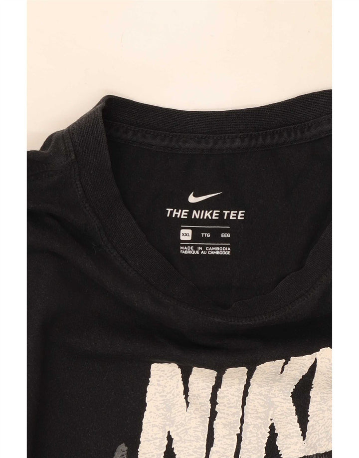 Ανδρικό γραφικό μπλουζάκι Nike 2XL μαύρο