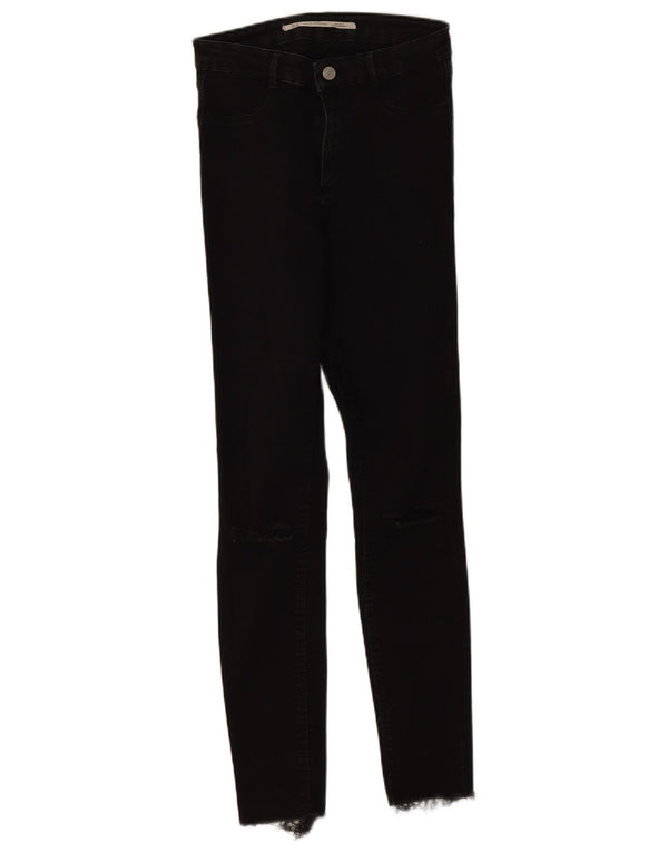 Zara Womens Trafaluc Distressed Skinny Jeans EU 36 XS W26 L28 Black