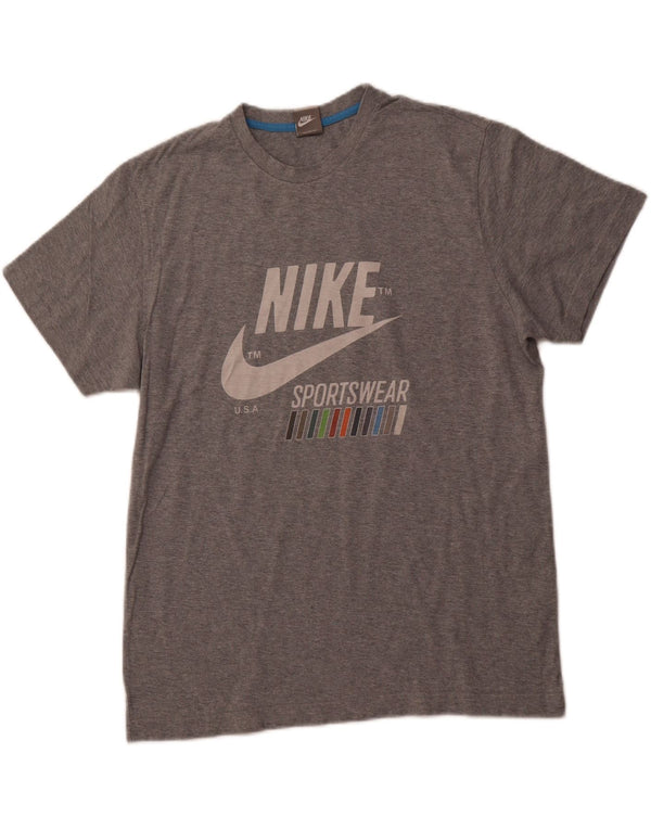 Ανδρικό γραφικό μπλουζάκι NIKE Top UK 42/44 Large Grey