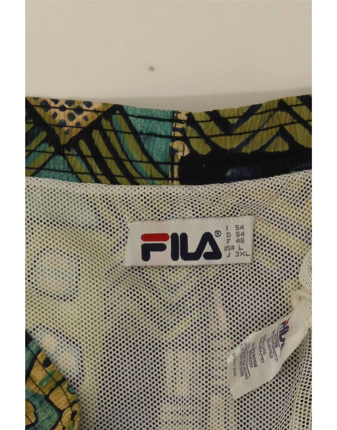 Fila Ανδρικό Σορτς Μαγιό Μεγάλο Πολύχρωμο Γεωμετρικό Βαμβάκι