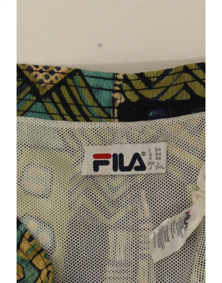Fila Ανδρικό Σορτς Μαγιό Μεγάλο Πολύχρωμο Γεωμετρικό Βαμβάκι