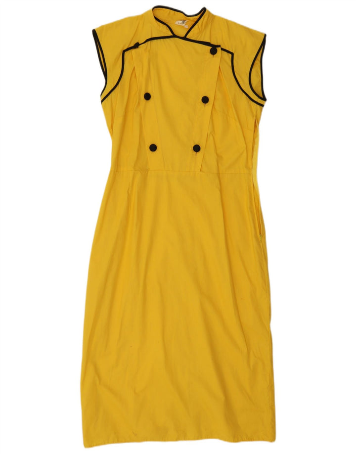 Vintage Γυναικείο Αμάνικο Φόρεμα IT 42 Medium Yellow