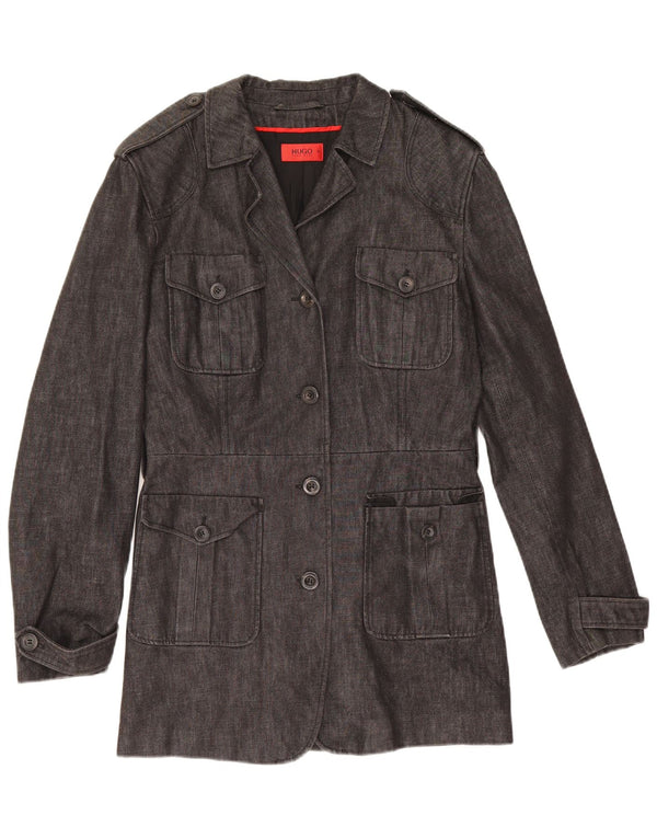 Γυναικείο Στρατιωτικό Πανωφόρι Hugo Boss EU 36 Small Grey Cotton