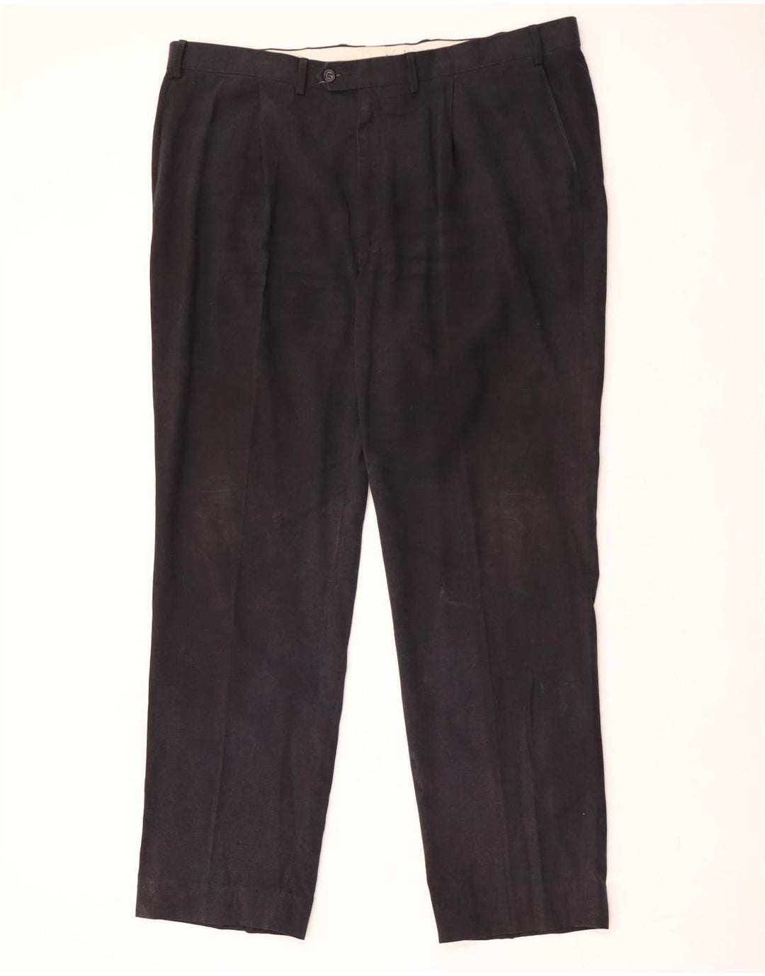 Marks & Spencer Ανδρικό παντελόνι με καρφίτσα W42 L33 Navy Blue Lyocell