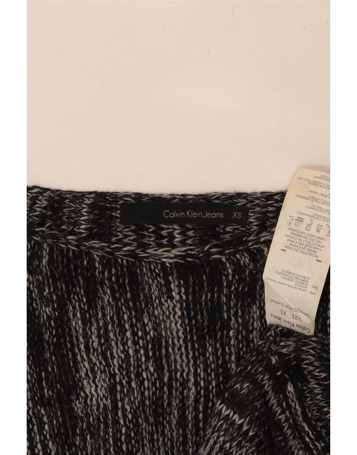 CALVIN KLEIN JEANS Γυναικείο πουλόβερ με λαιμόκαυστο UK 6 XS με γκρι φλιτζάνια