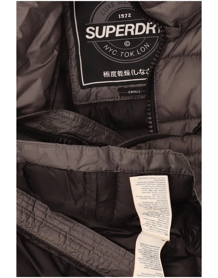 Superdry γυναικείο padded Gilet UK 10 Small Grey Polyester