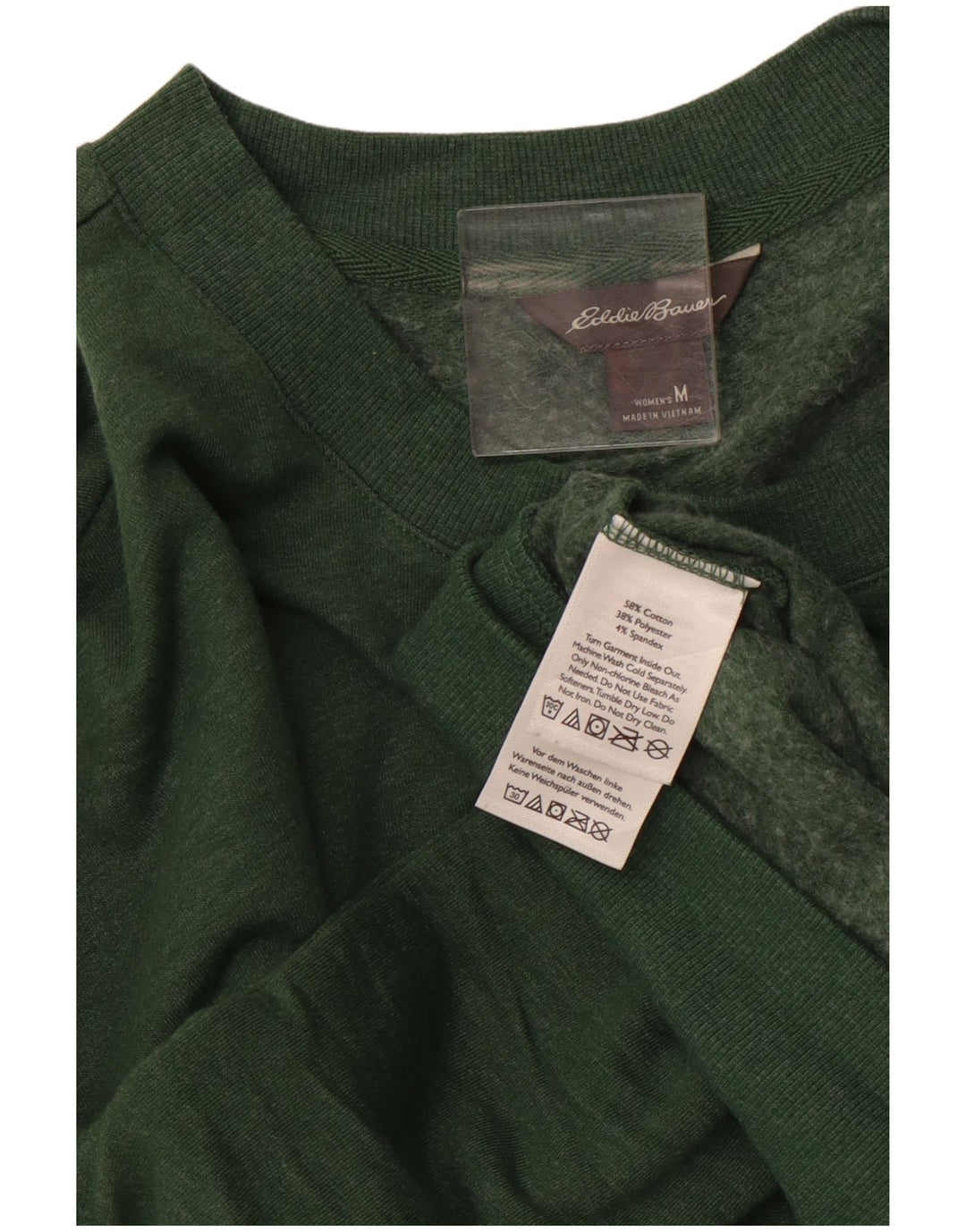 EDDIE BAUER Γυναικείο Φούτερ Jumper UK 14 Μεσαίο πράσινο βαμβακερό