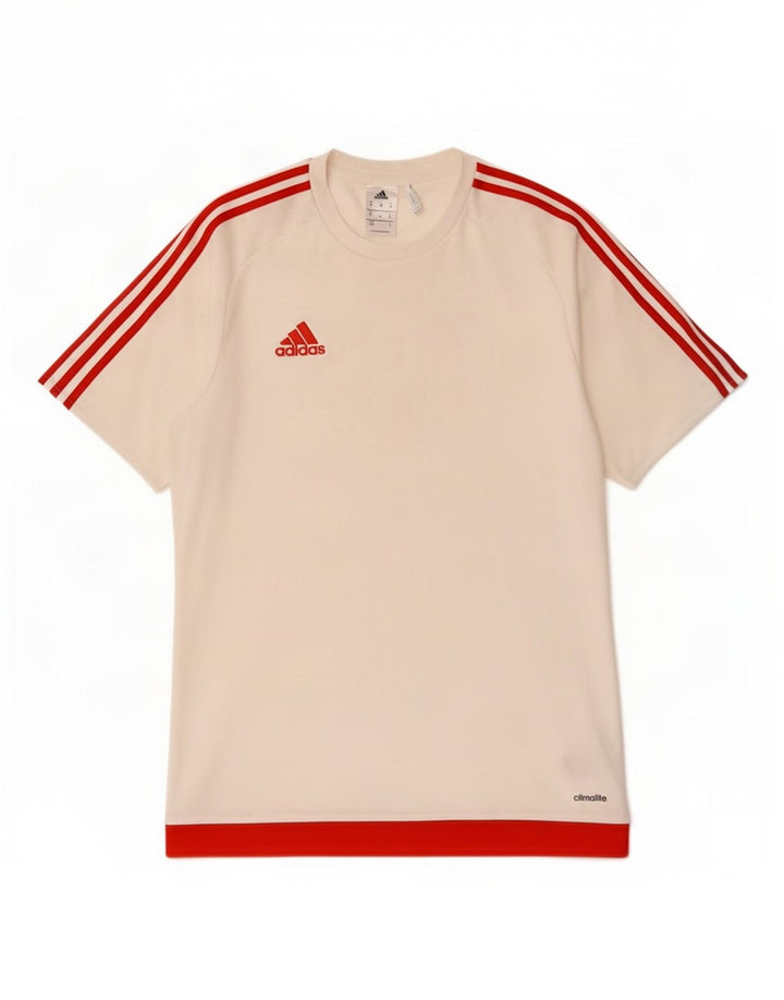 Ανδρικό T-Shirt Climalite Adidas Top Medium White Colourblock Polyester
