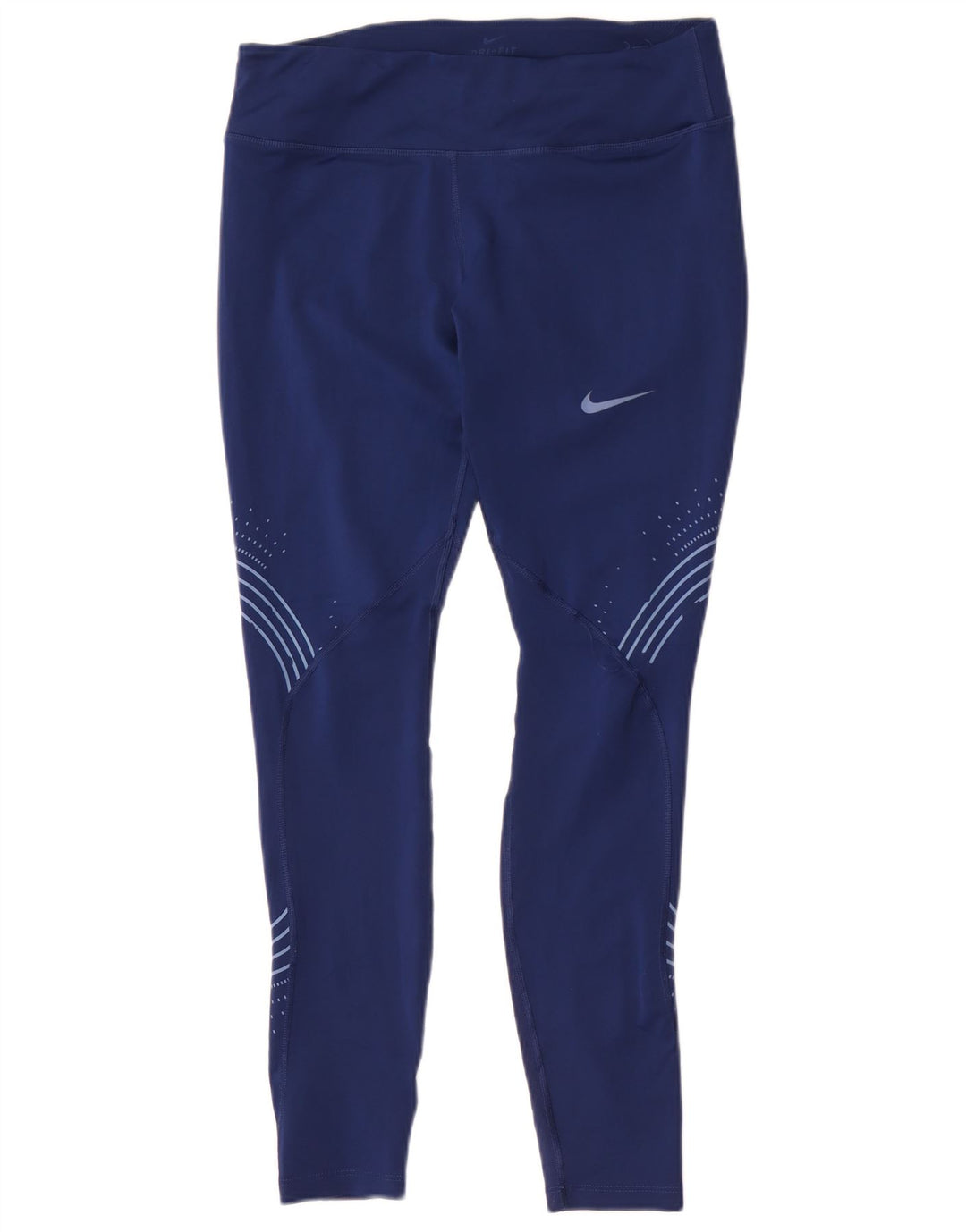 Γυναικεία κολάν Nike Dri Fit UK 14 Large Navy Blue γεωμετρικός πολυεστέρας