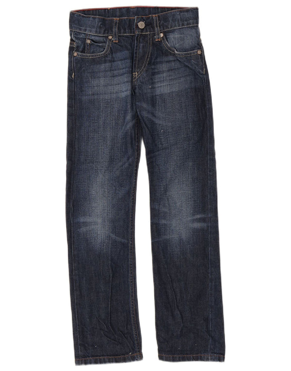 Levi's Boys Straight Jeans 7-8 ετών W24 L25 Navy Blue Cotton