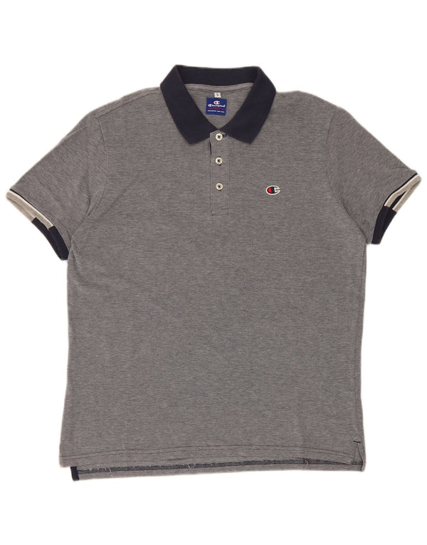 Ανδρικό μπλουζάκι ράγκμπι πόλο Champion Small Navy Blue Colourblock