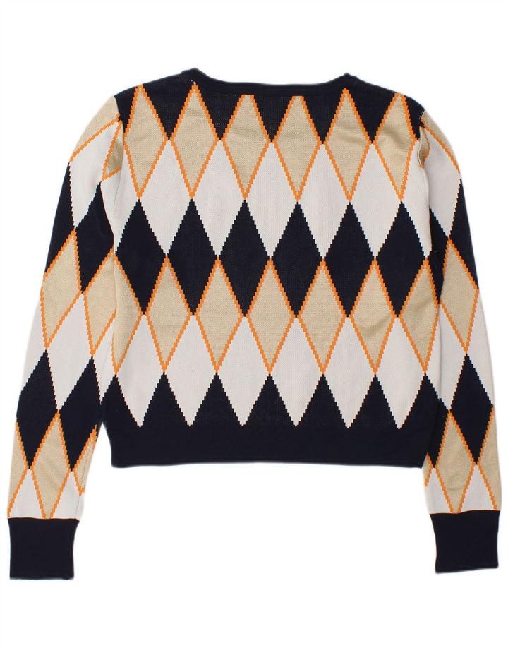 Zara Γυναικείο πουλόβερ με λαιμόκαυμα UK 14 Medium Πολύχρωμο