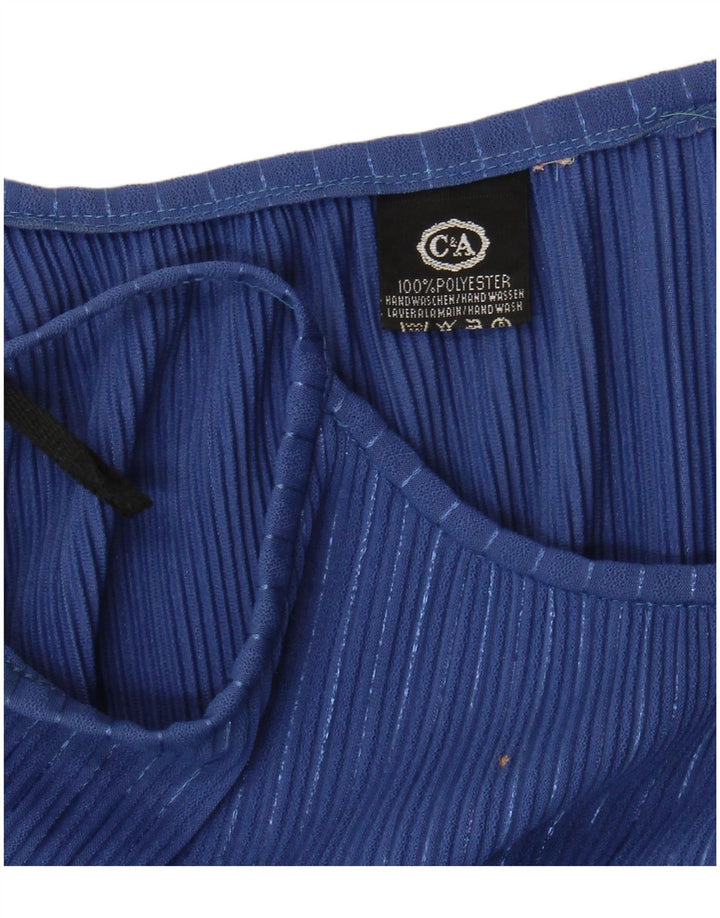 C&A Γυναικείο Sundress UK 10 Small Blue ριγέ πολυεστέρας