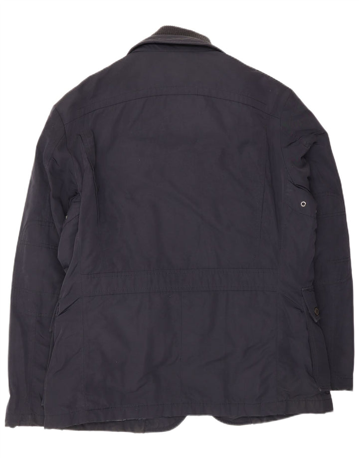 Hugo Boss Mens Utility Jacket IT 52 XL Navy Blue Polyester