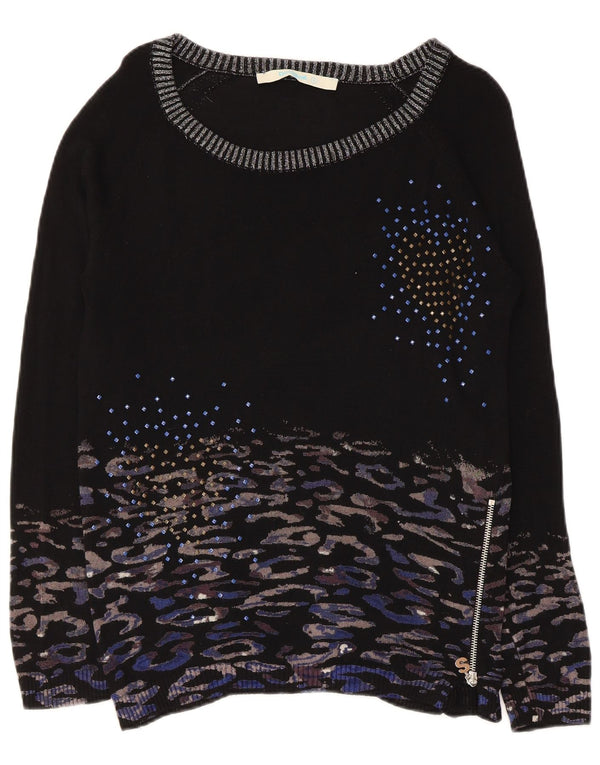Desigual γυναικείο πουλόβερ με λαιμόκαυστο UK 10 Small Animal Print