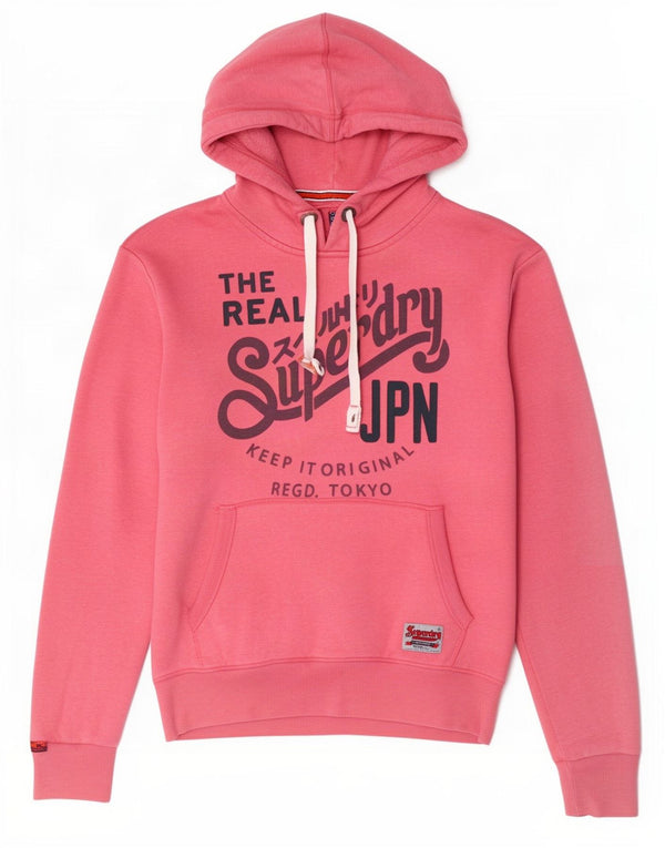 Superdry Γυναικείο Γραφικό Φούτερ UK 20 2XL Ροζ βαμβακερό