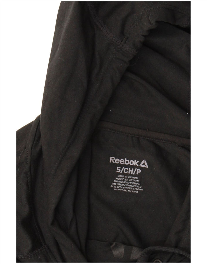 Γυναικεία Reebok Oversized Graphic Hoodie Jumper UK 10 Small Black