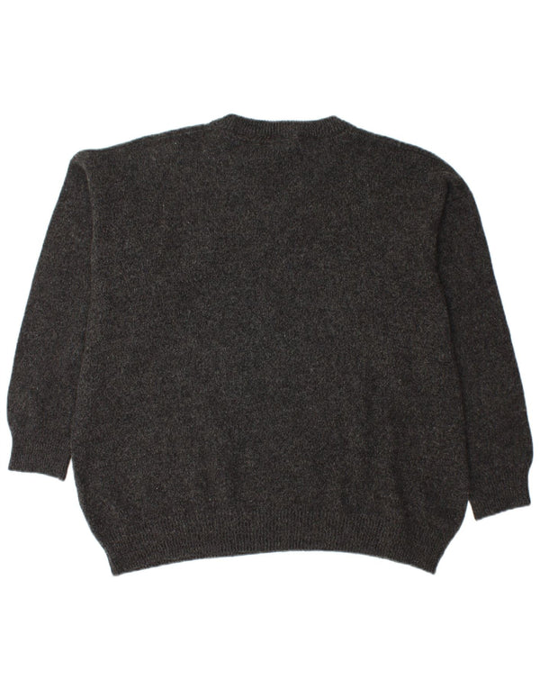 MURPHY & NYE Ανδρικό πουλόβερ με λαιμόκοψη 2XL μαύρο μάλλινο