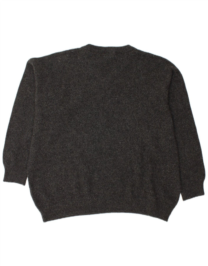 MURPHY & NYE Ανδρικό πουλόβερ με λαιμόκοψη 2XL μαύρο μάλλινο