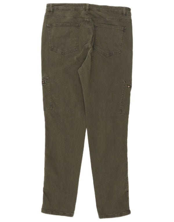 MINT VELVET Γυναικεία Cargo Slim Jeans UK 14 Large W32 L28 Χακί βαμβάκι