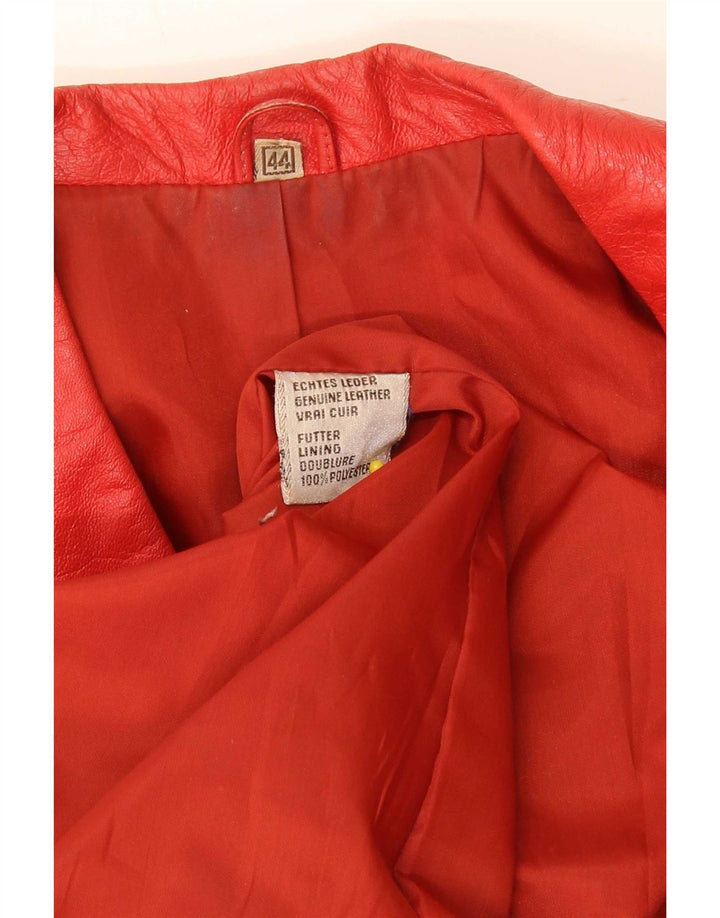 Vintage Ανδρικό Δερμάτινο Μπουφάν με 2 Κουμπιά EU 44 XL Κόκκινο