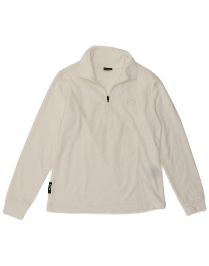 Invicta Γυναικείο φερμουάρ Fleece Jumper UK 14 Medium White Polyester