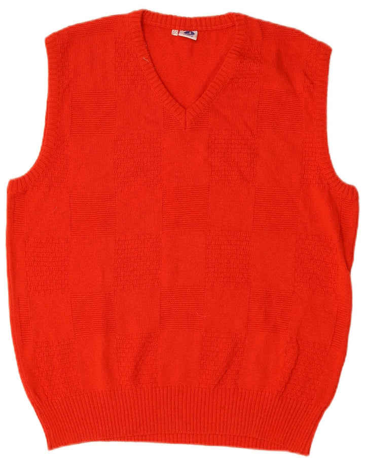VINTAGE Ανδρικό γιλέκο Tank Top IT 50 Μεσαίο κόκκινο βαμβακερό