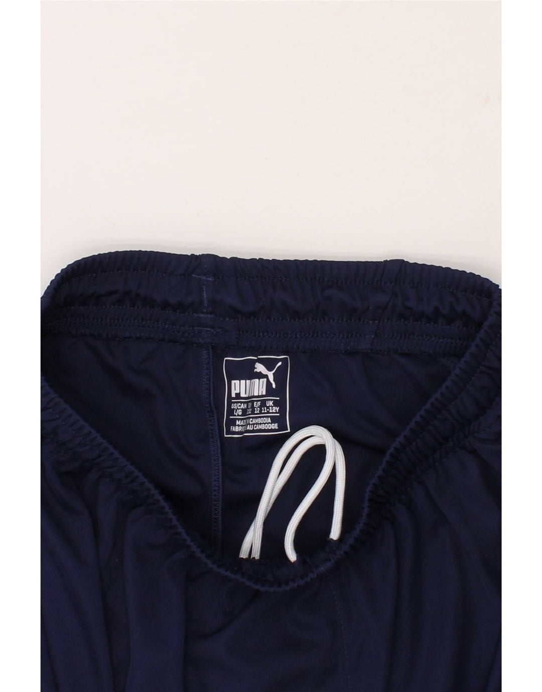 PUMA Boys Sport Shorts 11-12 Years Large  Navy Blue Polyester Vintage Puma and Second-Hand Puma from Messina Hembry 