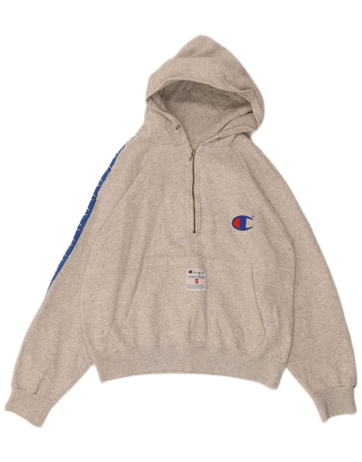 CHAMPION Γυναικείο Υπερμεγέθη Γραφικό Hoodie Jumper UK 10 Small Grey