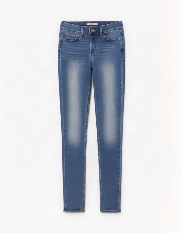 Levi's Womens 710 Super Skinny Jeans W27 L30 Blue Cotton