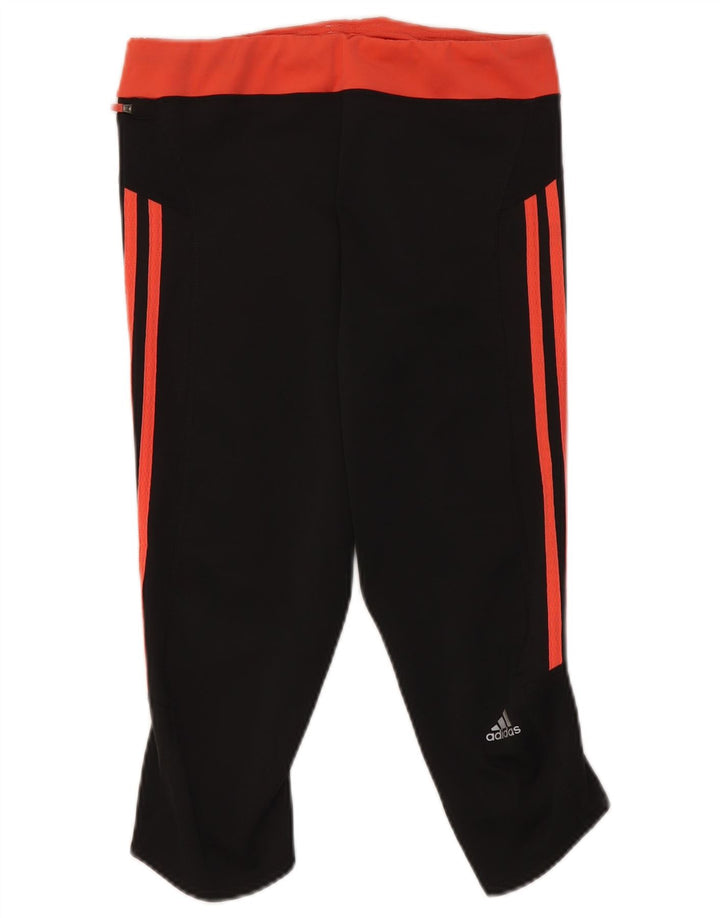 Γυναικεία Adidas Climalite Capri Leggings UK 14 Medium Black Colourblock
