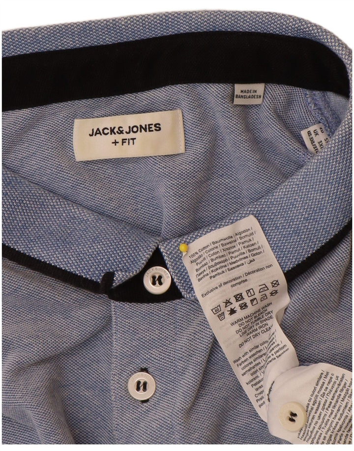 Jack & Jones Ανδρικό Πόλο Μπλουζάκι 3XL Μπλε Βαμβακερό