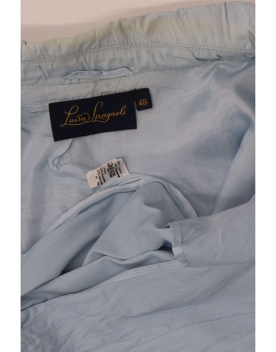 Luisa Spagnoli Γυναικείο Μπουφάν Blazer με 3 κουμπιά IT 48 XL Μπλε βαμβακερό