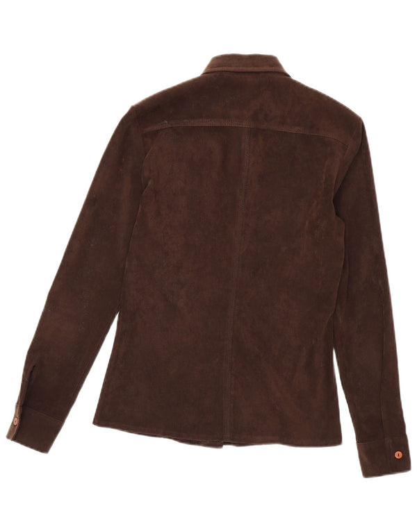 Sportstaff Γυναικείο Βελούδινο Πουκάμισο UK 14 Μεσαίο καφέ Πολυεστέρας