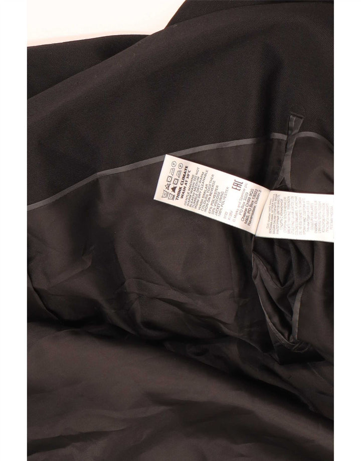 Marks & Spencer Ανδρικό σακάκι Blazer 2 κουμπιών UK 46 XL Μαύρο πολυεστέρα