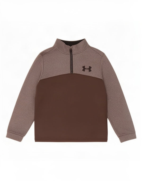 Under Armour Boys Cold Gear Graphic Sweatshirt Jumper 7-8 ετών Small Grey