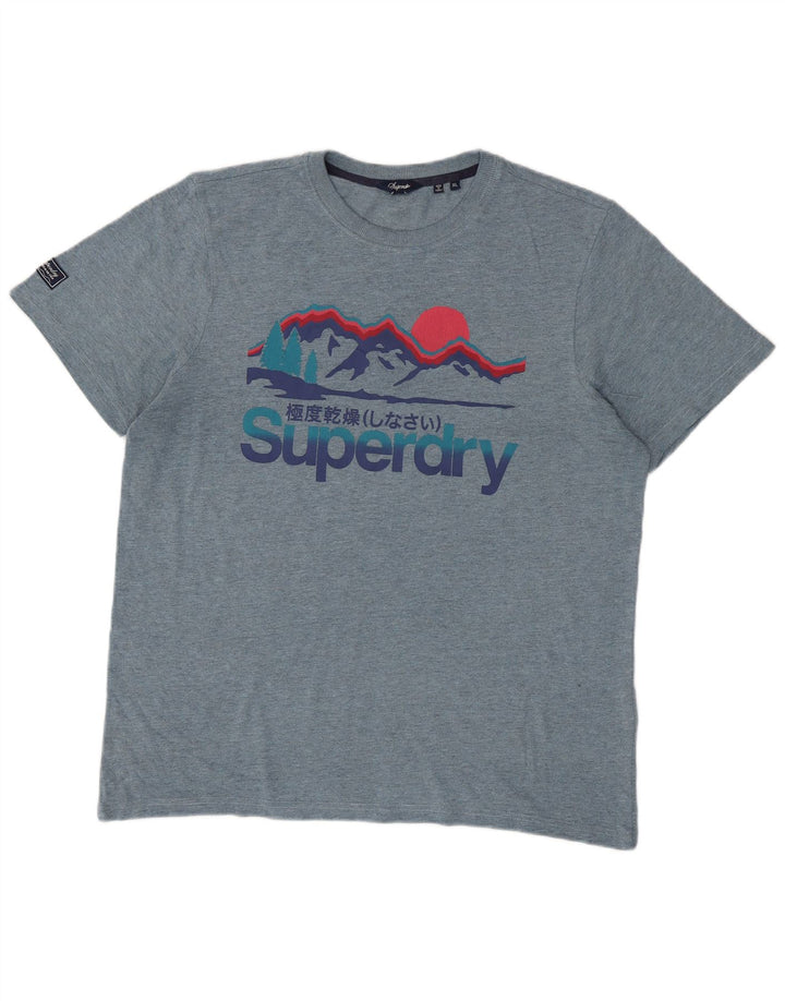 Ανδρικό γραφικό T-Shirt Superdry Top XL Blue