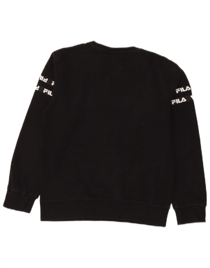 Fila Boys Graphic Φούτερ Jumper 11-12 ετών Μαύρο Βαμβακερό