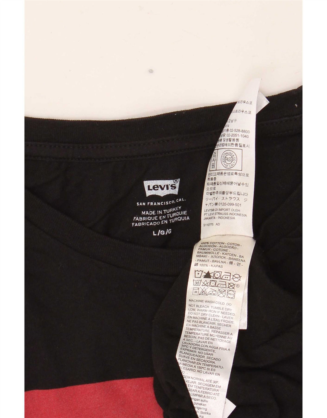Ανδρικό γραφικό τοπ Levi's μακρυμάνικο μεγάλο μαύρο βαμβακερό