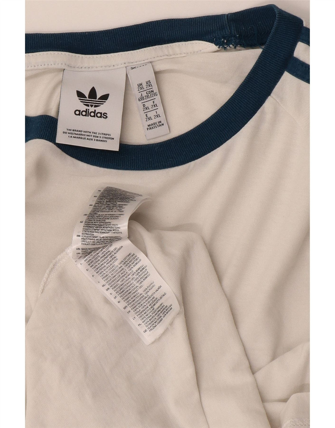 Ανδρικό T-Shirt Adidas Top 2XL Λευκό βαμβακερό